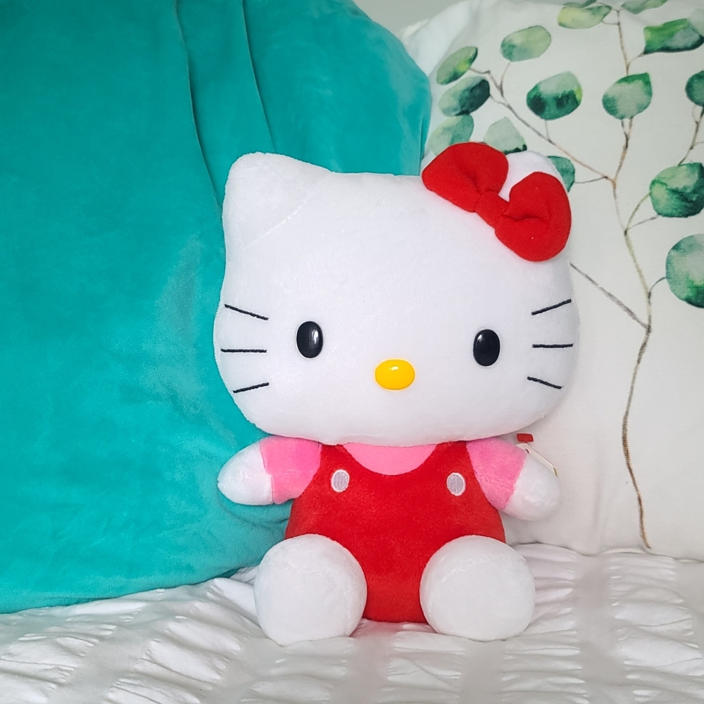 Hello Kitty Plush Toy Beanie Buddy - Red and White